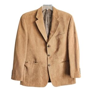 Ralph Lauren 44R Brown Blazer Jacket Sport Coat Brown Corduroy Lined